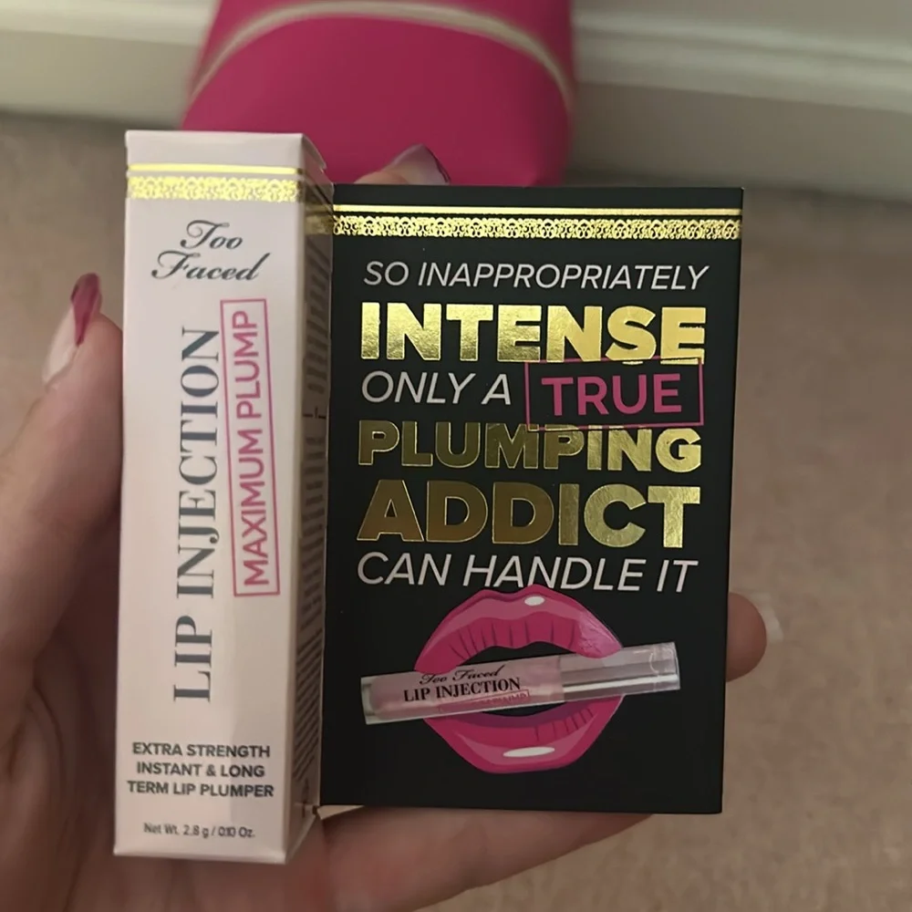 Too Faced 2-Pc. Lip Injection Major Must-Haves Travel Lip Plumper Gift Set NWT